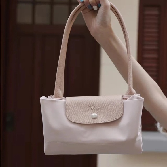 Le Pliage Green Large Shoulder Bag flower pink color - Picture 4 of 11